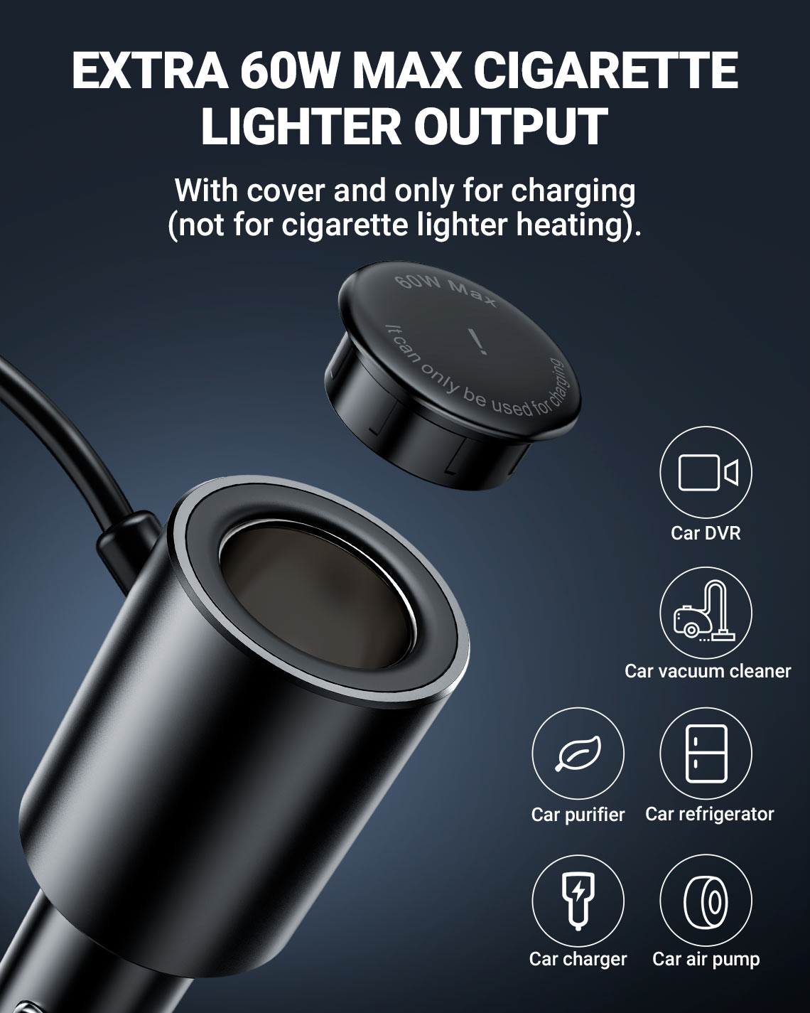acefast-b8-car-hub-charger-cigarette-lighter-output