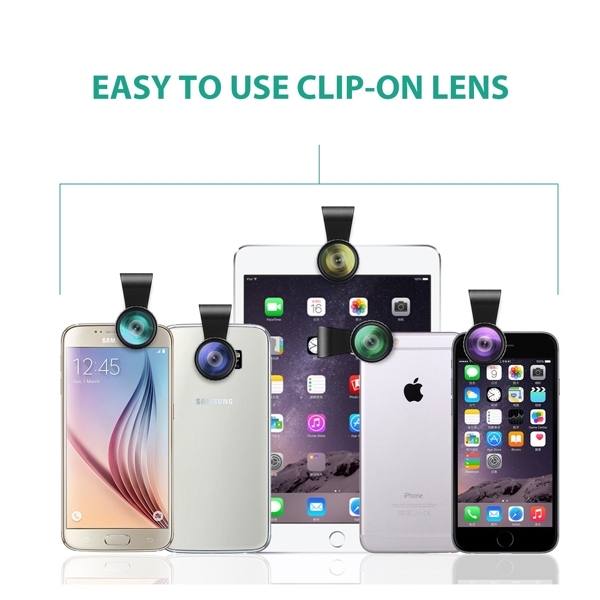 AUKEY 3 in 1 Clip-on Cell Phone Camera Lens