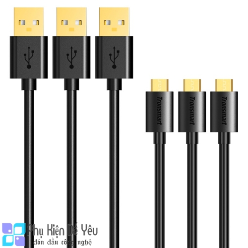 Bộ 3 Cáp micro USB cao cấp Tronsmart MUS03 1m