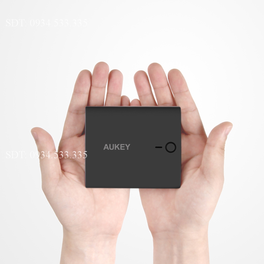 Pin sạc dự phòng Aukey PB 014 10.000mAh: 2 cổng sạc - Đen