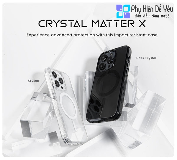 Ốp LAUT CRYSTAL MATTER X tương thích với MagSafe cho iPhone 14/ 14 Plus/ 14 Pro/ 14 Pro Max