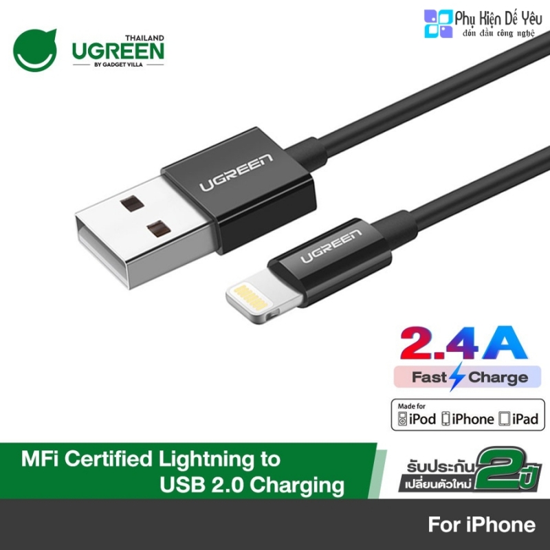 Cáp USB-A to Lightning Ugreen 10470 - 1m
