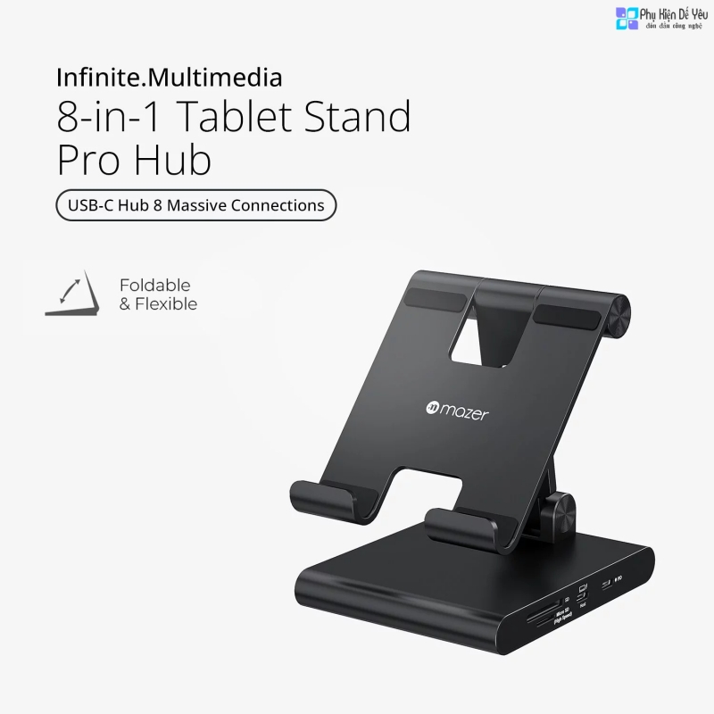 Giá đỡ máy tính bảng & Hub USB-C Mazer Infinite.Multimedia 8200 8-in-1
