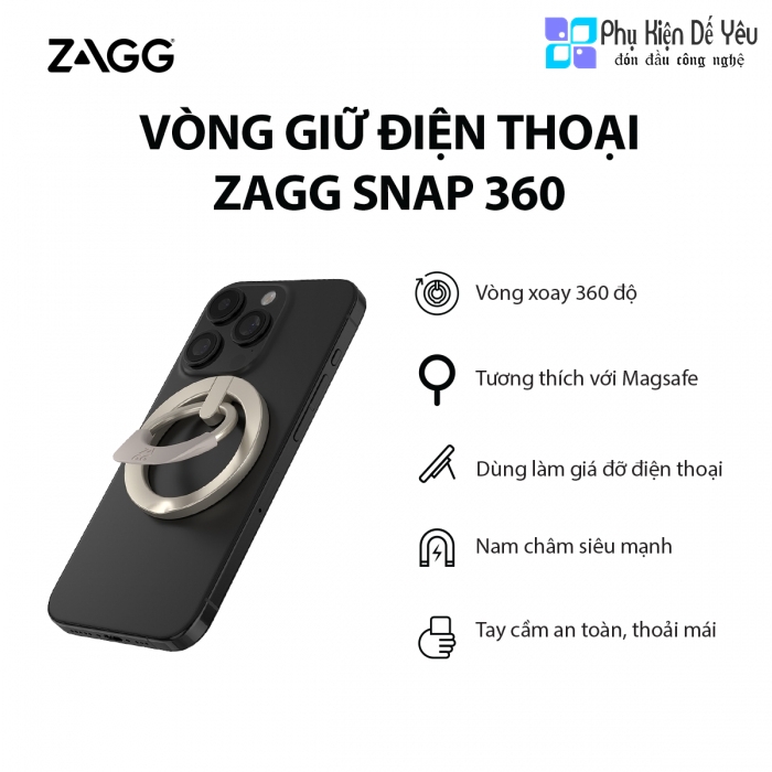 Vòng giữ điện thoại Zagg Ring Snap 360