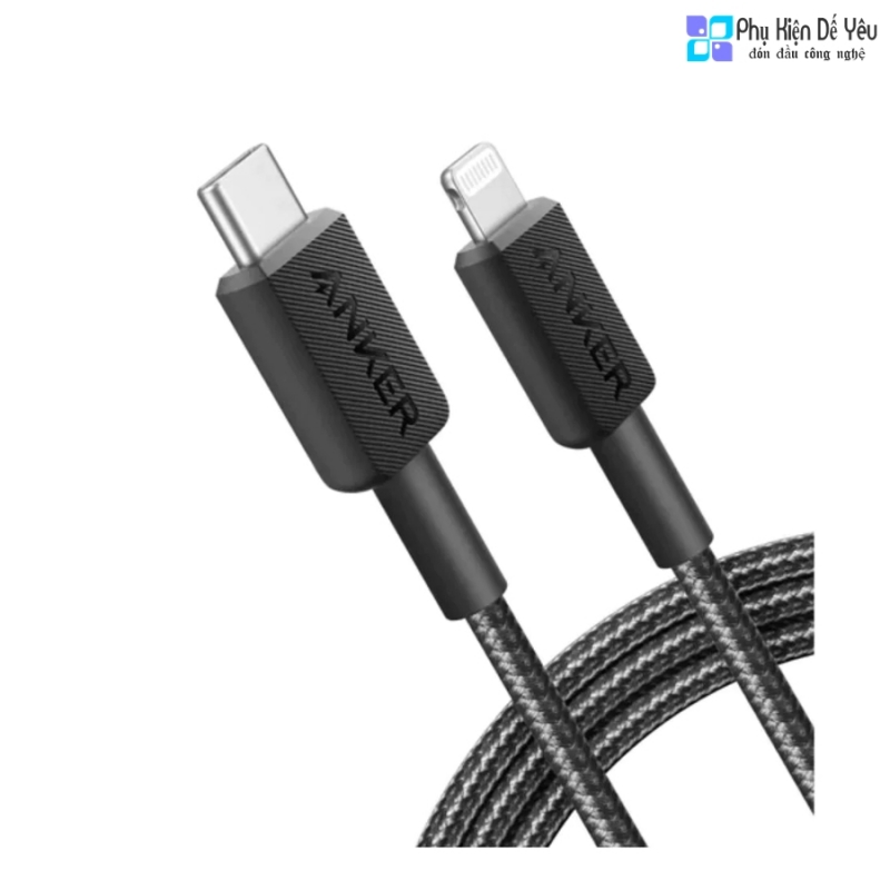 Cáp Anker 322 USB-C to Lightning (1.8m, bện Nylon) - A81B6