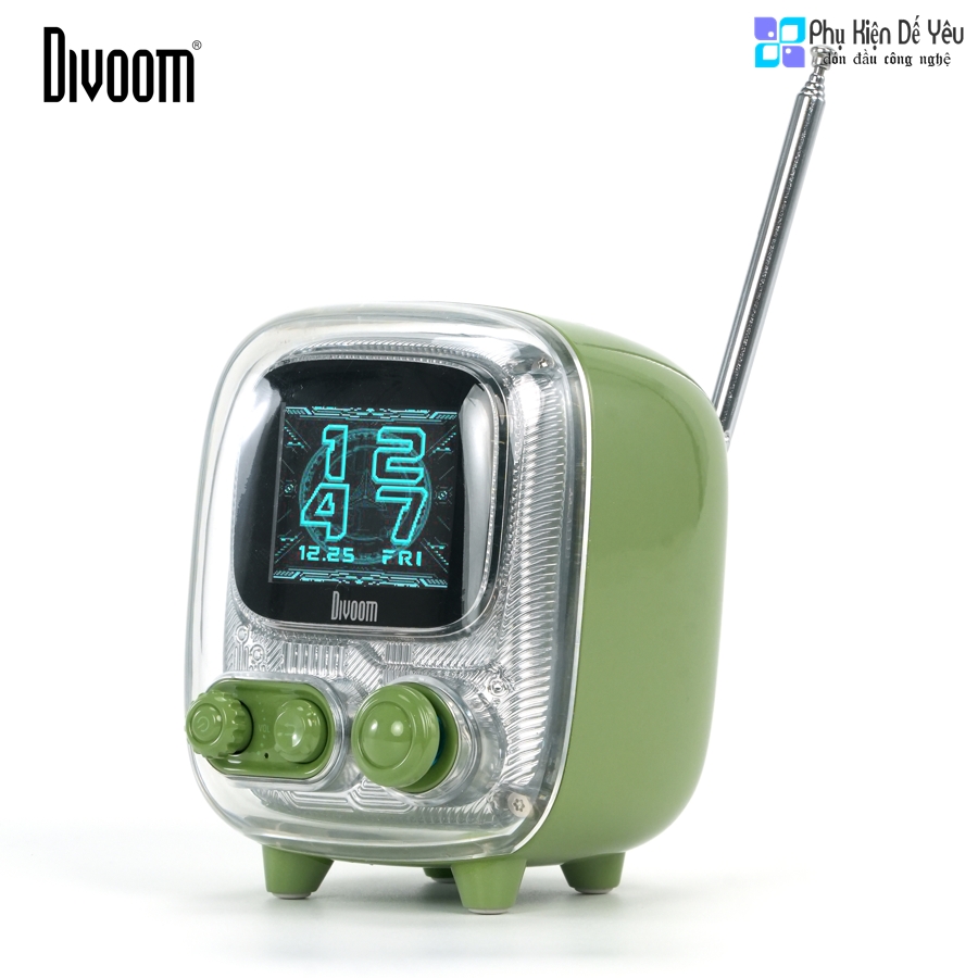 Loa Bluetooth Divoom Tiivoo-2 (Retro, có đài FM,Pixel Art)