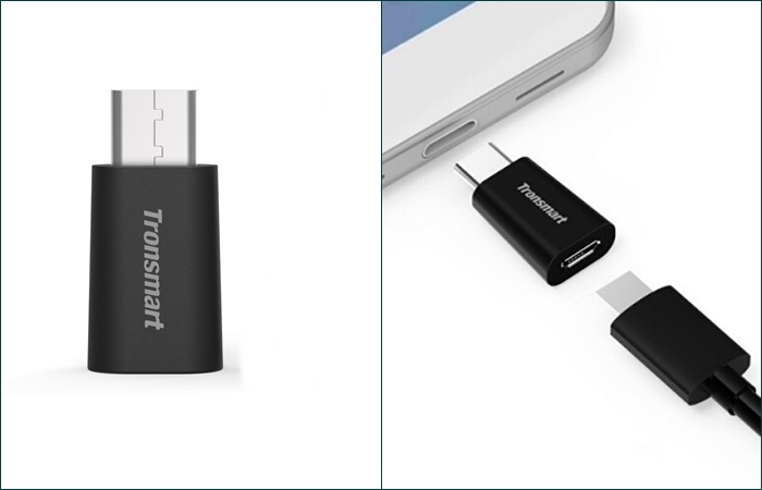 Đầu chuyển đổi từ Micro USB sang USB-C Tronsmart - Màu Đen