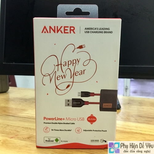 Cáp Anker PowerLine+ Micro USB 90cm - Phiên Bản Đặc Biệt, Happy New Year
