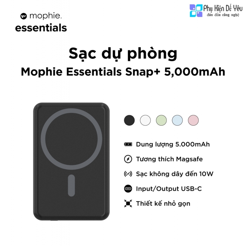 Pin dự phòng mophie Essentials Snap+ 5,000mAh